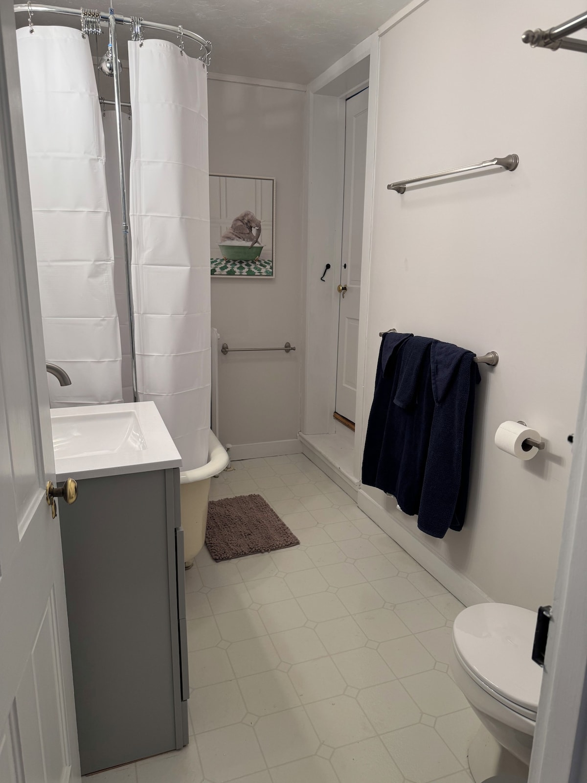 Bathroom on second floor with soaking tub!